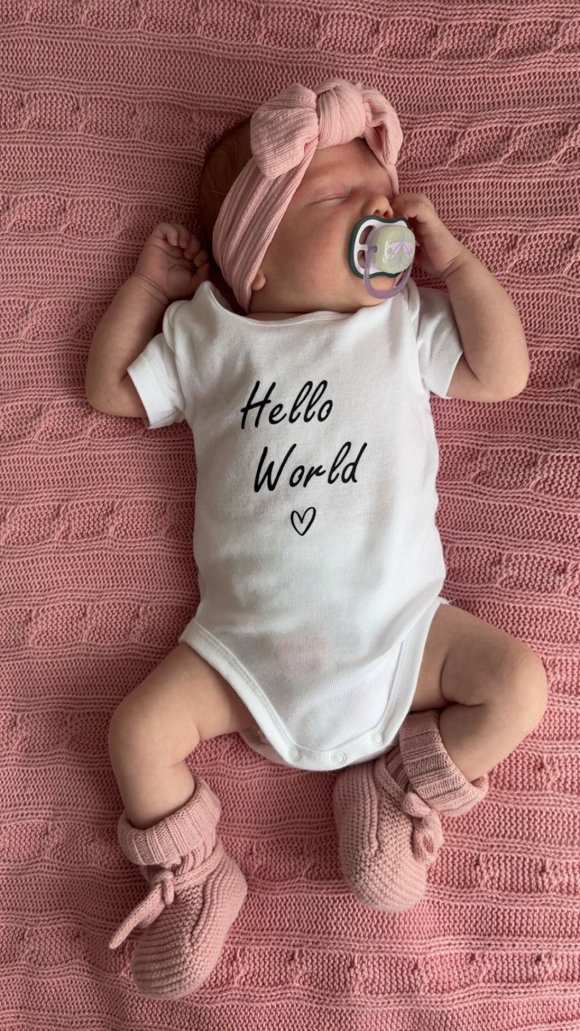 Hello World Baby Announcement Onesie